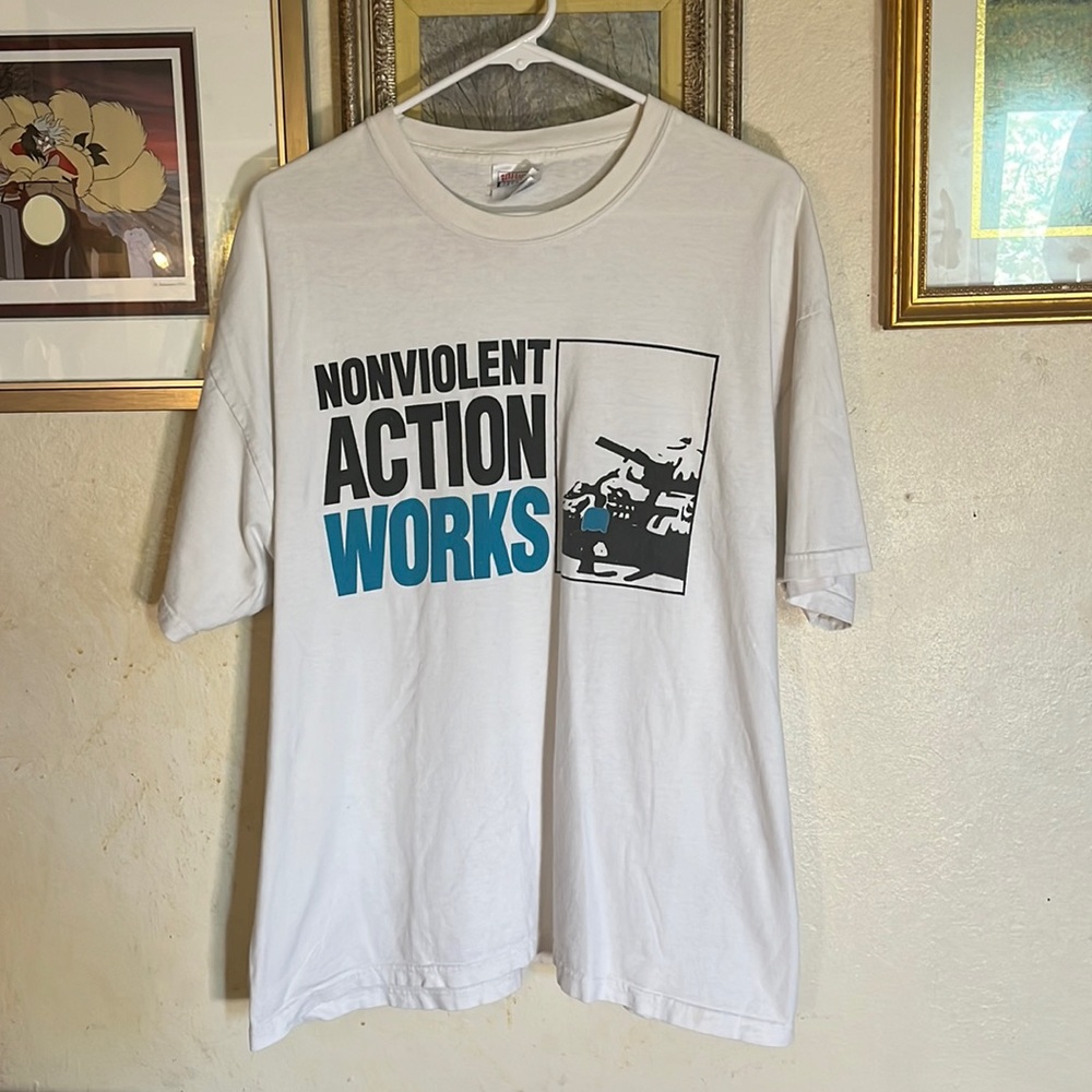Vintage non violation action works shirt